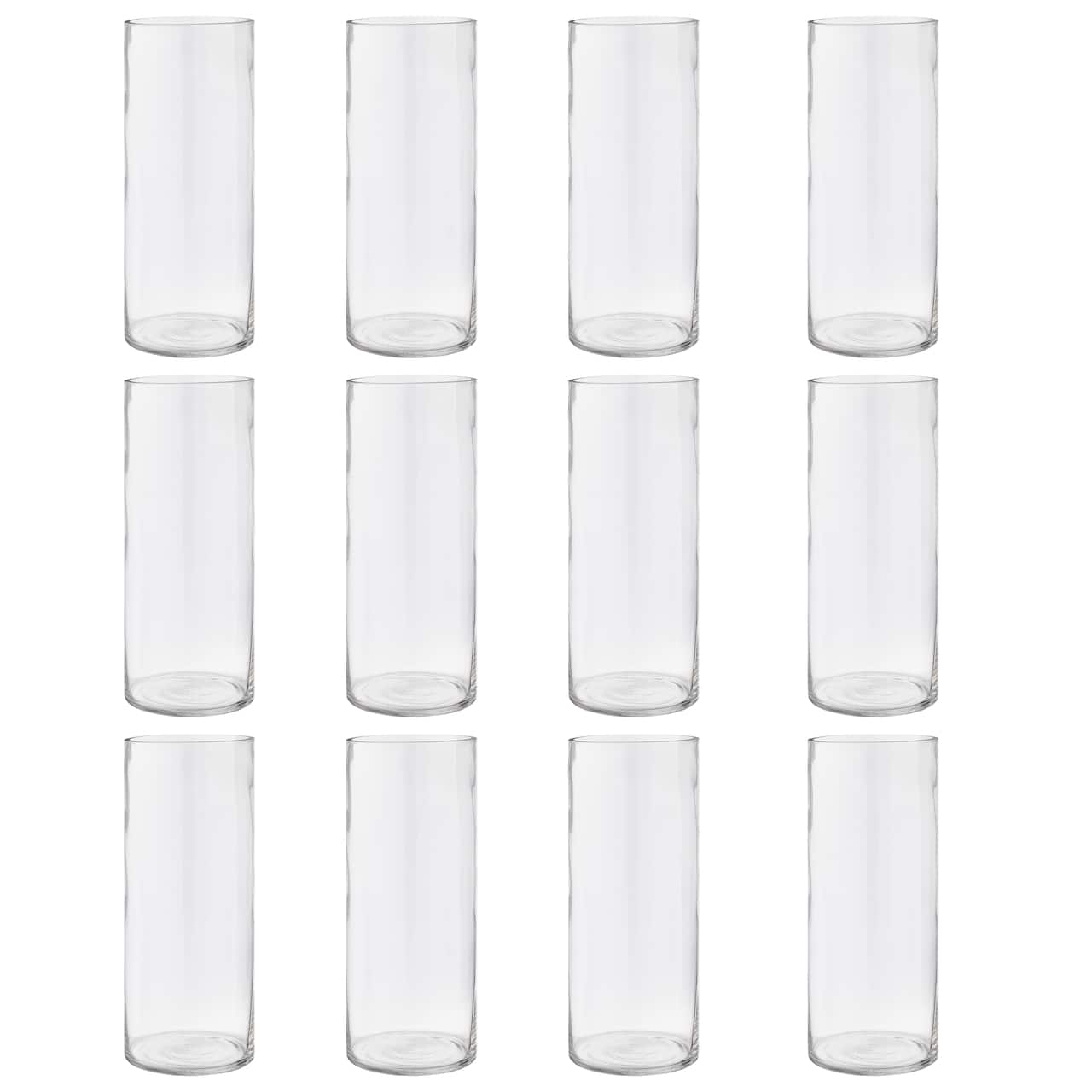 12 Pack: 12&#x22; Cylinder Glass Vase by Ashland&#xAE;